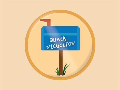 Quack Nicholson Pin badge custom design design graphic design graphicdesign graphics illustration illustrator merchandise design modern family patch patch design pin swag tv graphics typography