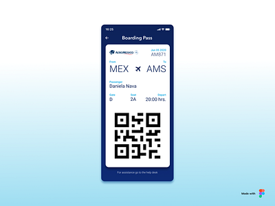 Daily UI #024 Boarding Pass app daily 100 challenge daily ui dailyui design ui ux