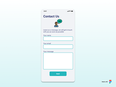 Daily UI #028 Contact Us