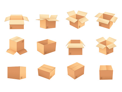 Package Box Illustration branding design flat icon illustration illustrator vector
