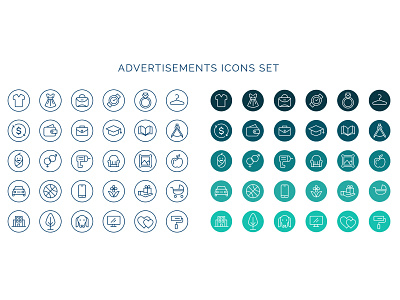 Advertisements Icons Set by M6G on Dribbble