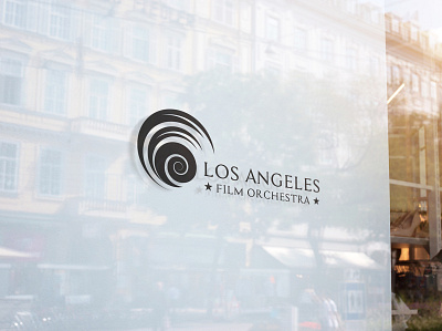 LOS ANGELES FILM ORCHESTRA LOGO branding design flat icon illustration illustrator logo ui ux vector