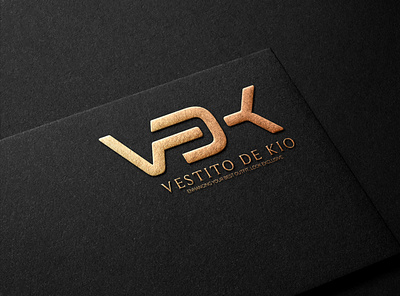 VDK VESTITO DE KIO LUXURY LOGO branding design flat icon illustration illustrator logo ui ux vector