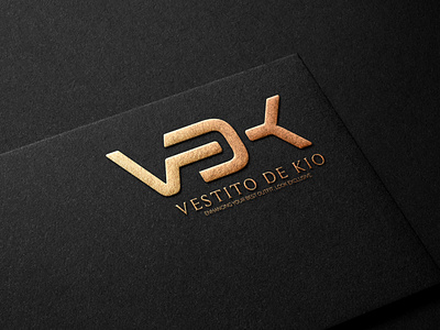 VDK VESTITO DE KIO LUXURY LOGO branding design flat icon illustration illustrator logo ui ux vector