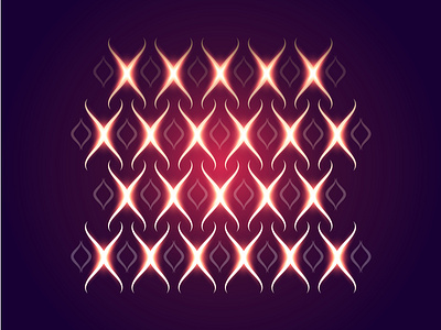 Abstract glowing mesh art