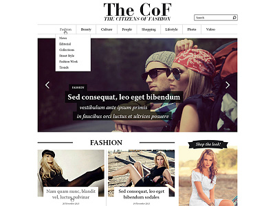 The CoF - sneak peek homepage