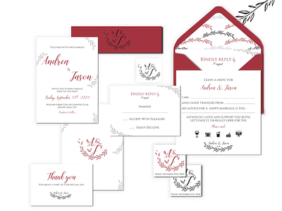 Andrea & Jason - Wedding Stationery event invitation logo wedding wedding invitation
