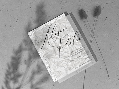 Black White Vellum Wedding Invitation event invitation vellum weddin wedding wedding invitation