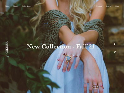 Ciener- Fictional Jewelry Store! design minimalist typogaphy visual design web