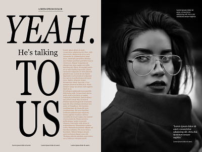 A magazine layout design magazine design minimalist typogaphy vector visual design