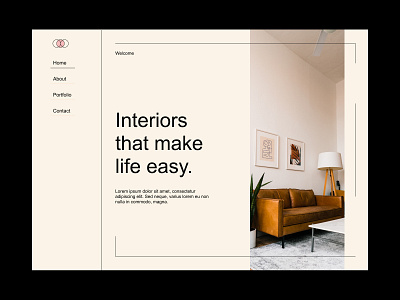 Interior Design Website Concept design minimal minimalist typogaphy ux visual design web