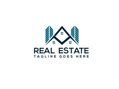 Real estate logo 3d actions branding corporate design editable effects elegant logo mockup