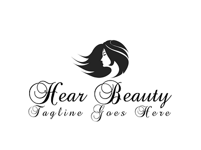 Hear beauty logo 3d actions branding corporate design editable effects elegant logo mockup real