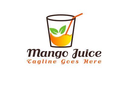 Juice logo 3d actions branding corporate design editable effects elegant juice logo mango mockup