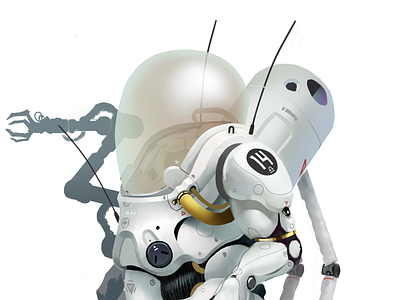 Galactic Survey Suit_Closed character concept art concept design illustration science science fiction science illustration scifi space spacesuit