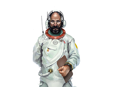 Galactic Survey - Scientist character concept art concept design design illustration sci fi space spacesuit