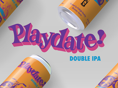 Pathlight Brewing Playdate Label Lettering & Design branding design handlettering illustration lettering type typography