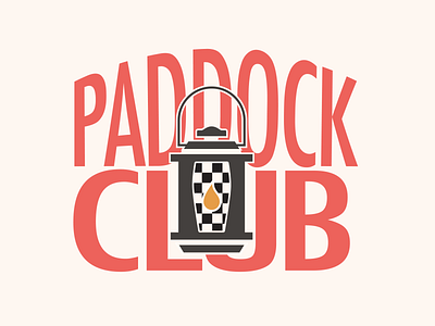 Paddock Club Custom Type Logo beer branding brewery checkered flag design lettering logo racing type typography