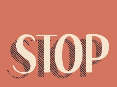 Stop Punching Me art deco design lettering type typography