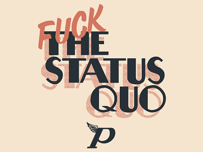 F the Status Quo art deco lettering type typography