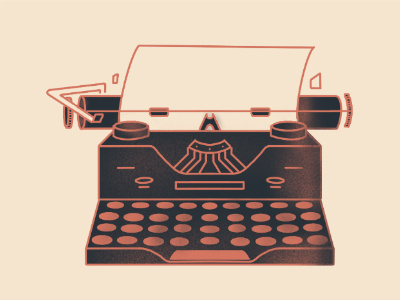 Typewriter design illustration typewriter
