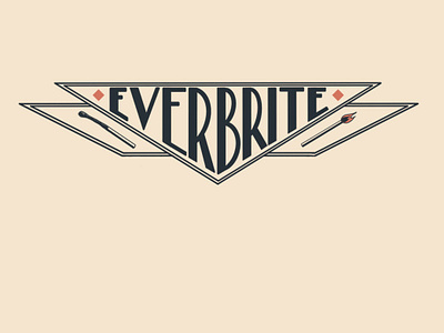 EverBrite Logo Lettering art deco design lettering logo type typography