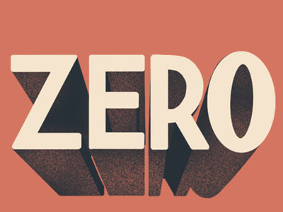Zero San Serif Lettering typography type lettering