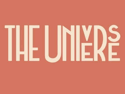 The Universe Lettering art deco lettering type typography