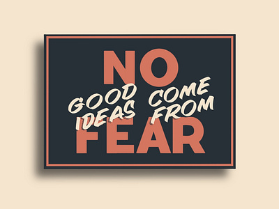 No Fear Sign Lettering