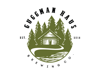 Guggman Haus Logo brewery logo drawing logo