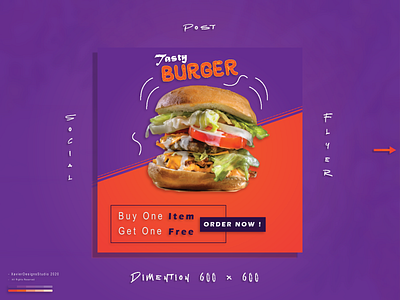 TastyBurger Flyer banner branding classic design flyer flyer design graphic design illustration logo poster poster design ui ux