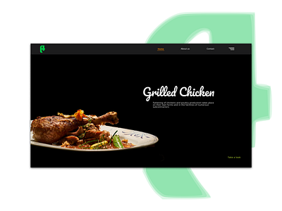Agro-mil Home Page clean ui design food grilled chicken homepage page payment photo photoshop restaurant ui ux web website