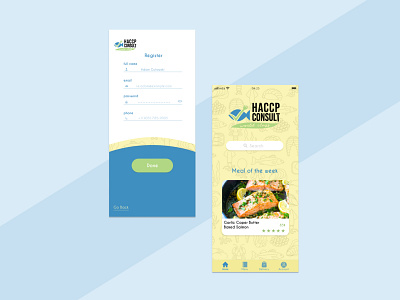 Haccp Consult App Design concept app app design clean ui design fish food logo restaurant ui ux