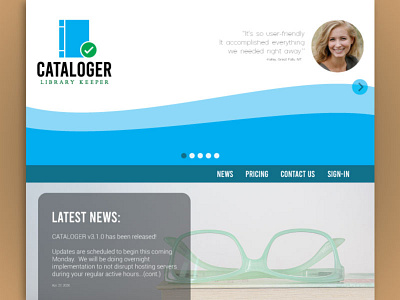 Cataloger Homepage UI branding design logo thatrichardroberts typography ui web website