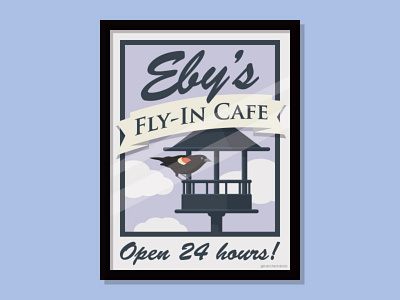 Eby's Fly-In Cafe design illustration poster thatrichardroberts vector
