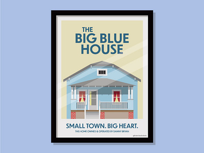 Big Blue House design house illustration poster thatrichardroberts vector