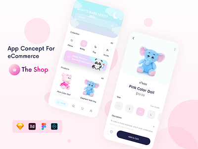 eCommerce App Concept For Baby Toy