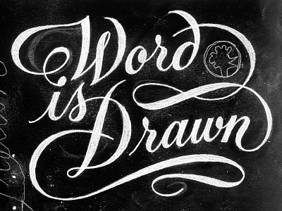 Word Is Drawn Title illustration lettering script sketch typography word is drawn