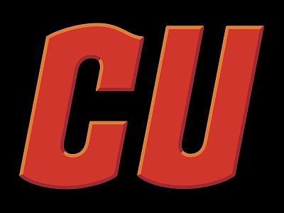CU bevel icon identity lettering logo typography
