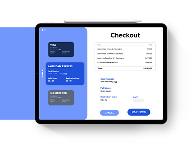 DailyUi 002 - Checkout checkout dailyui design ipad mobile order tablet