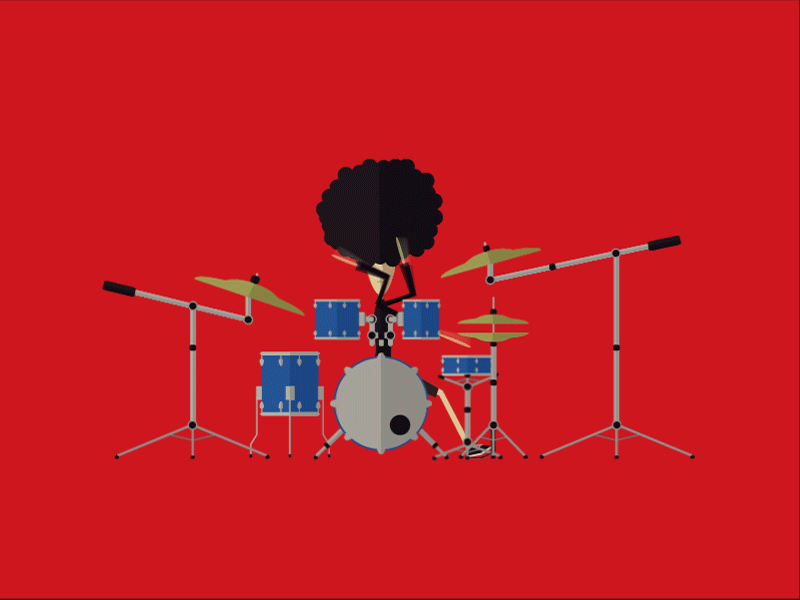 Batero afro animation band battery drum drummer fast gif graphics illustration motion playing