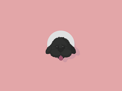 India crazy cute dog doggy illustration little pet pink tongue