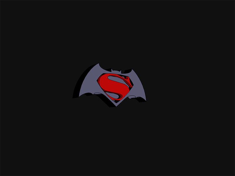 Batman v Superman - Comic style 2d 3d animation cinema 4d dark knight flat gif light loop marvel motion shadow