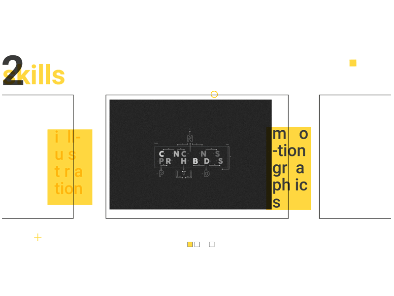 Animated CV - Skills abstract animation curriculum design editorial gif graphic loop minimal motion personal type