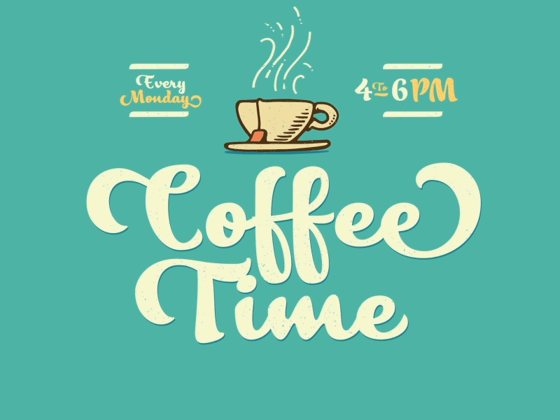 Coffee time! animation color cute gif illustration liquid motion smooth tasty typo typography