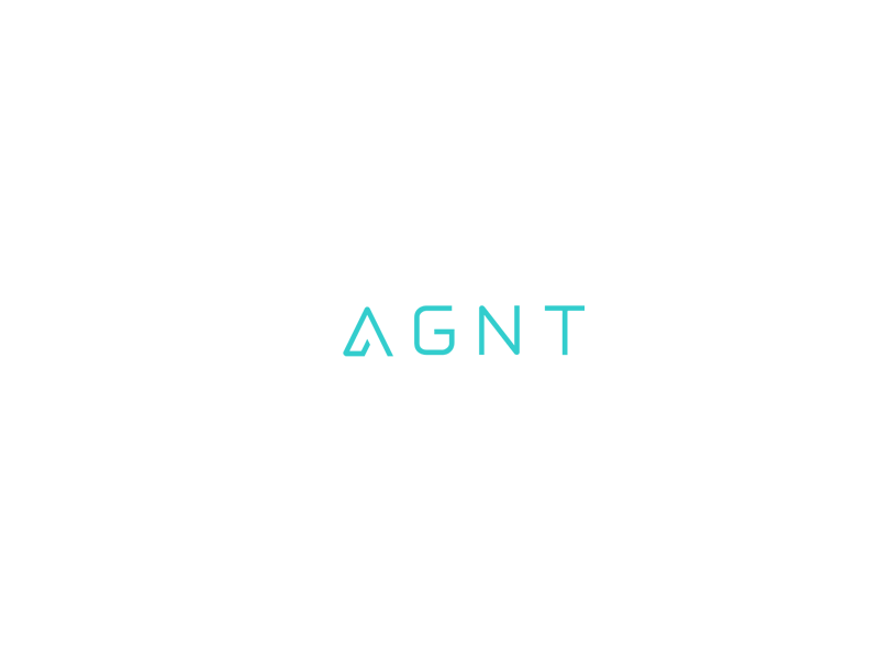 AGNT logo animation animation brand conect dj gif line logo motion music simple type typo