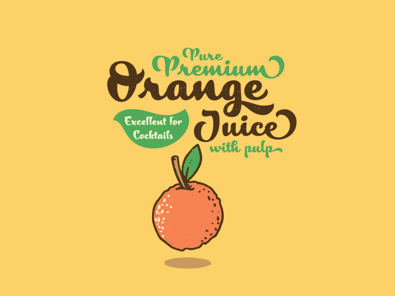 Orange juice animation font food fruit gif illustration liquid motion orange script smooth typography