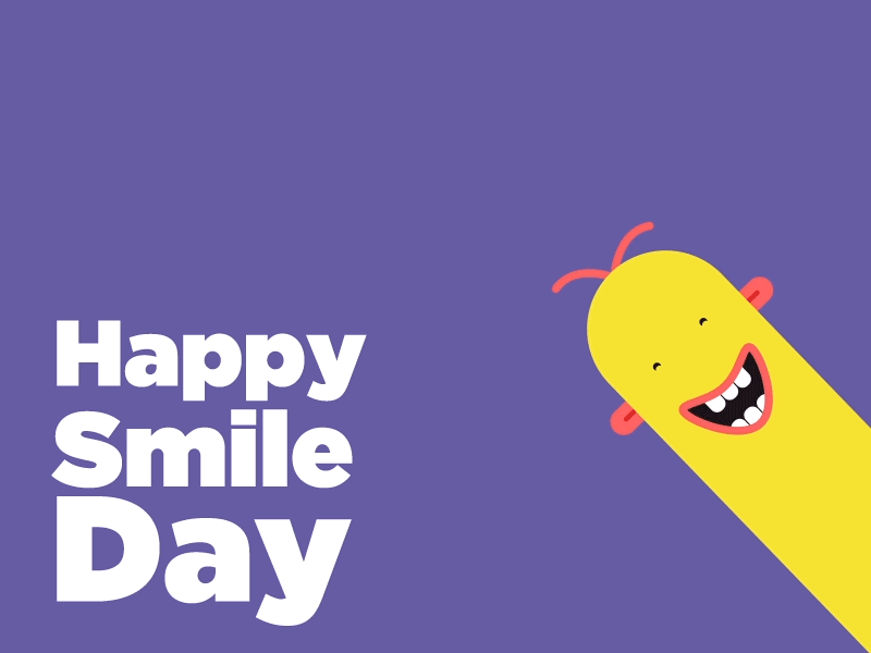 Happy smile day 2d animation character cute day gif happy laugh lol simple smile world
