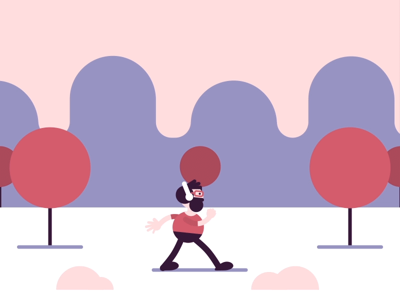 #1 Sunset walks animation character cycle gif guy illustration motion personal project walk