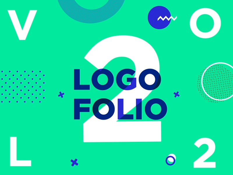 Logofolio 2d abstract animation color cover gif green logo motion simple